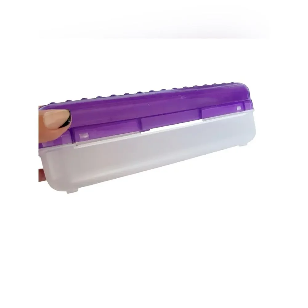 Spacemaker Vintage 90s Purple & Clear Pencil Case Box
